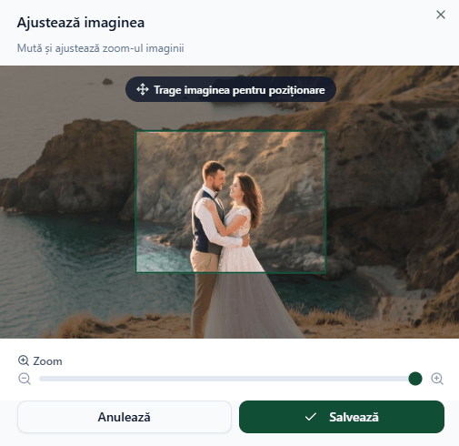 Panoul de personalizare a designului